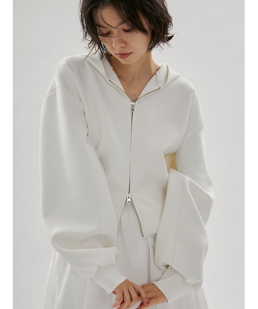 eco emmiロゴジップアップフーディー/UVカット