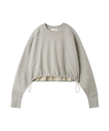 ラメ裏毛クロップドプルオーバー