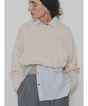 ラメ裏毛クロップドプルオーバー