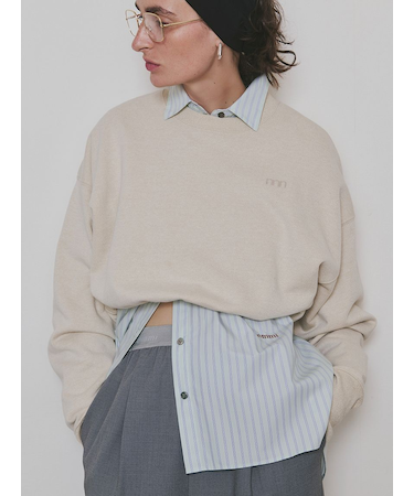 ラメ裏毛クロップドプルオーバー