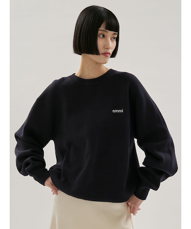 emmiロゴミラノリブトップス
