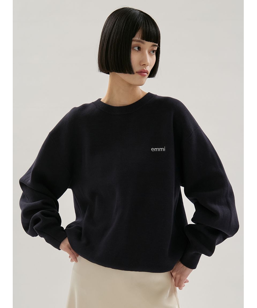 emmiロゴミラノリブトップス