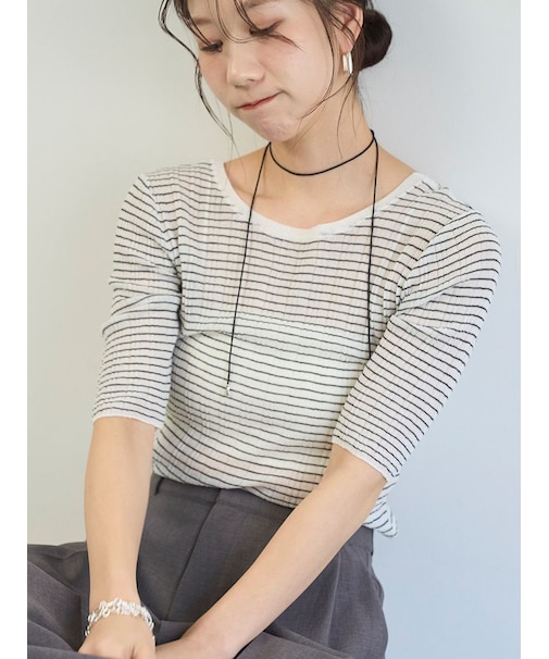 シアーリブニット