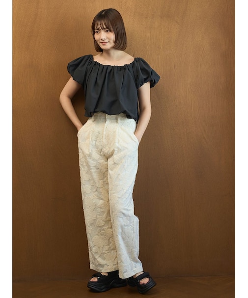 ジャガードタックパンツ【セットアップ対応】