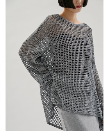 メッシュニットプルオーバー