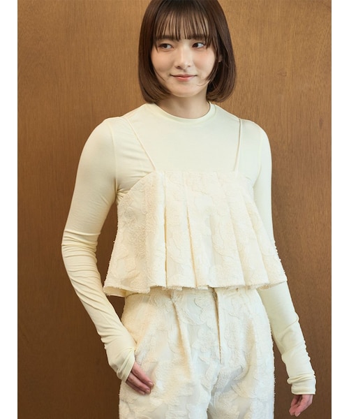 ジャガードタックビスチェ【セットアップ対応】｜エミの通販｜&mall