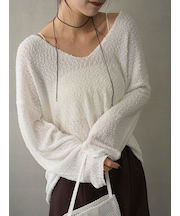 ルーズニットプルオーバー