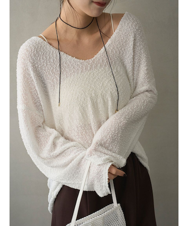 ルーズニットプルオーバー