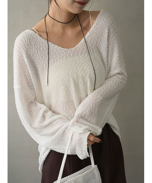 ルーズニットプルオーバー