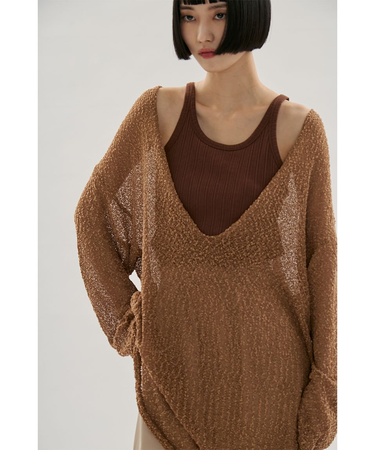 ルーズニットプルオーバー