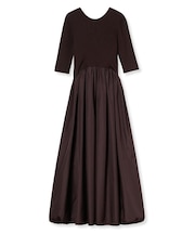 ニットドッキングタフタワンピース