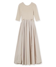 ニットドッキングタフタワンピース