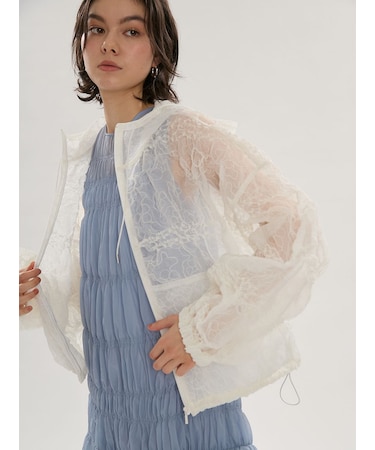 フラワーエンブロイダリーブルゾン【セットアップ対応】