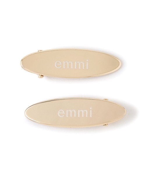 emmiロゴオーバルメタルヘアクリップ