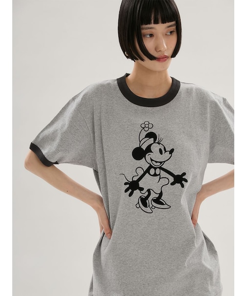 【emmi×GOOD ROCK SPEED】MINNIE MOUSE/リンガー Tシャツ