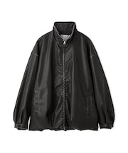 ウォッシュドフェイクレザーブルゾン