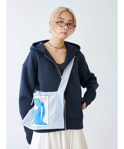 ジップアップダンボールフーディー