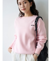 【ONLINE限定カラーあり】emmiロゴスウェットライクニット