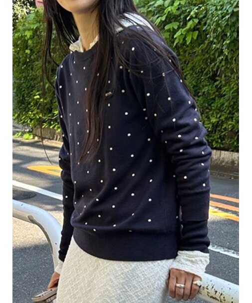 【ONLINE限定カラーあり】emmiロゴクルーネックプルオーバー