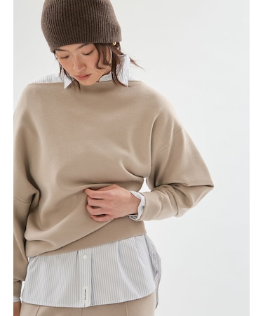 ウールミックスオフショルダーニット【セットアップ対応】