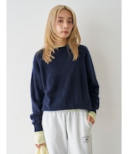 ウール混ミンク加工ニット