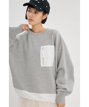 裏起毛デザインスウェット【セットアップ対応】