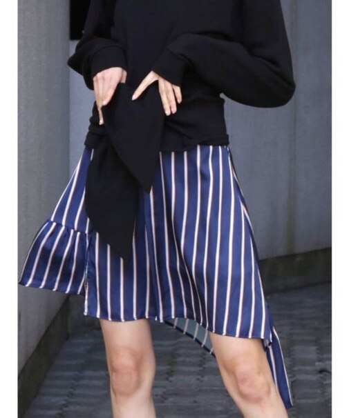 カラーストライプアシンメトリースカート