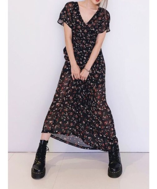 カシュクールシアーマキシワンピース