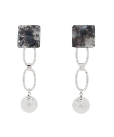 ボリュームチェーンワイドイヤリング