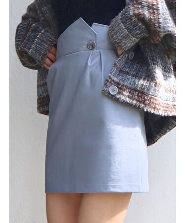 アシンメトリーコルセットハイウェストスカート