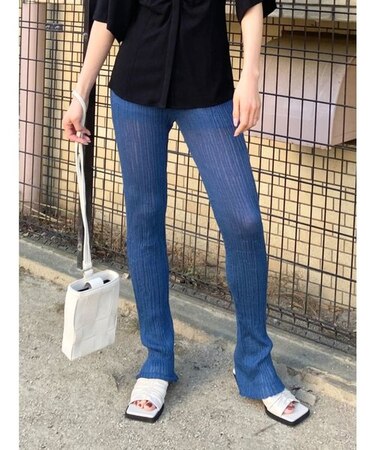 リンクルニットパンツ