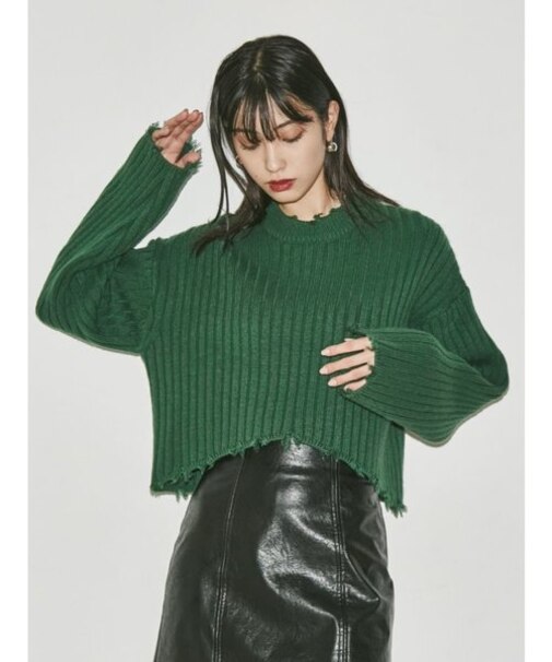 ラウンドカットクラッシュニット