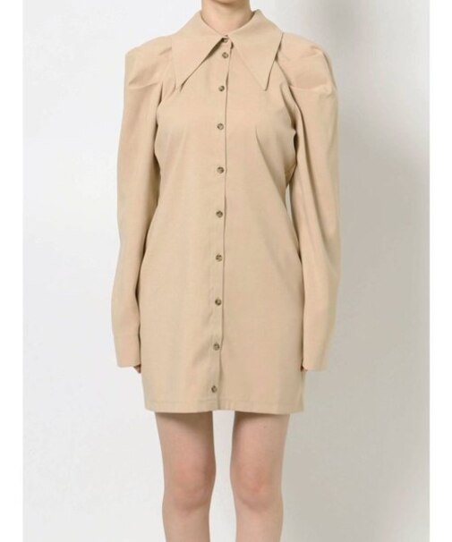 ビッグカラーシャツワンピース