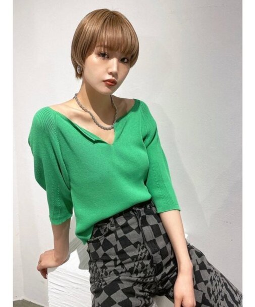 ボリュームスリーブVニット