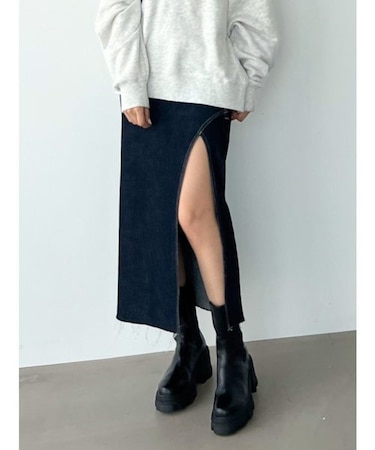 ロングスリットデニムスカート