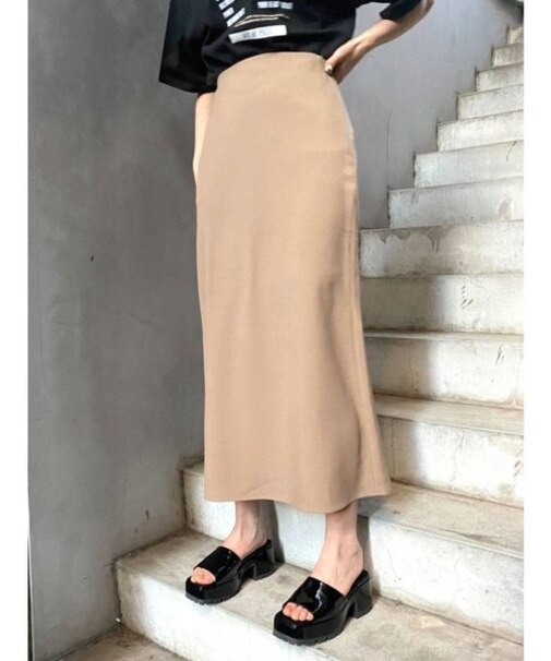 マキシロングフレアスカート