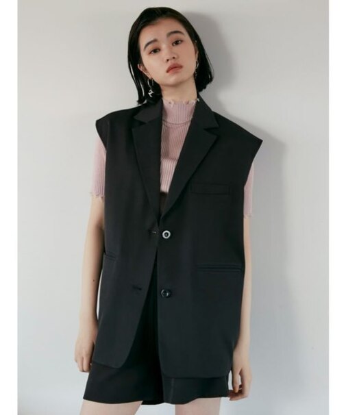 【セットアップ着用可】オーバーシェイプベスト