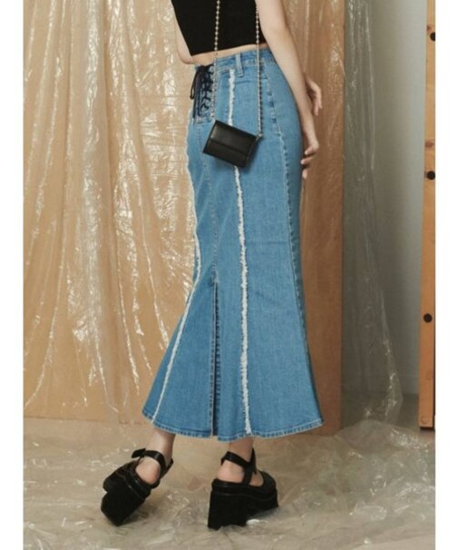 スイッチングマーメイドデニムスカート