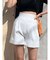 ハイウエストトラペーズショートパンツ
