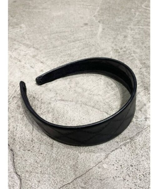 フェイクレザーキルティングヘアバンド