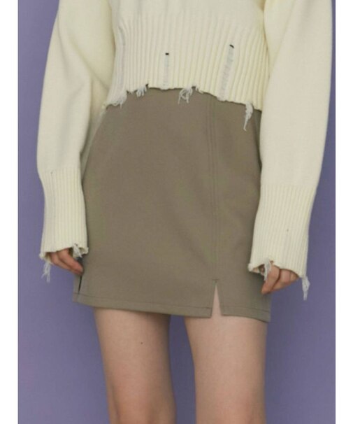 ハイウエストWスリットスカート