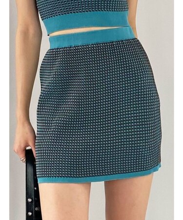 3Dファブリックニットスカート