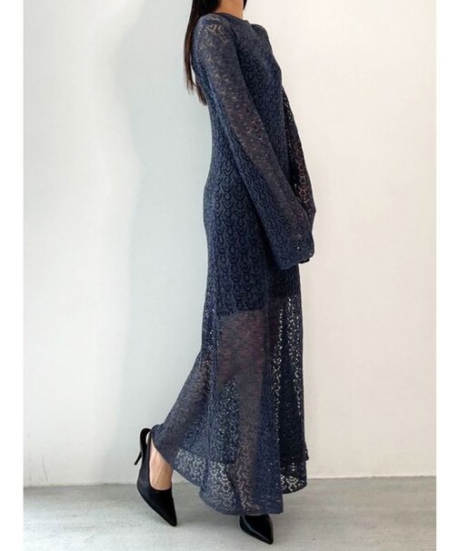 クロシェマキシニットワンピース