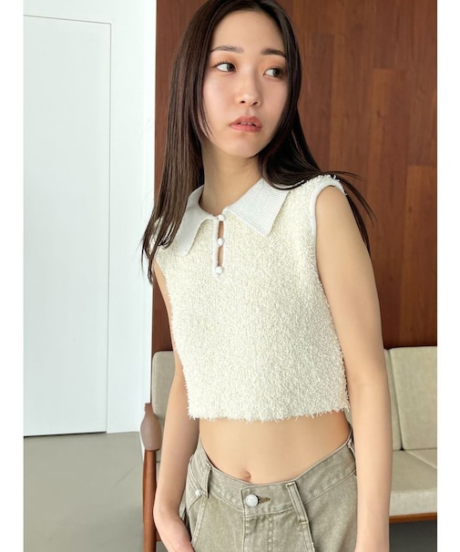 フリンジヤーンタンクトップ