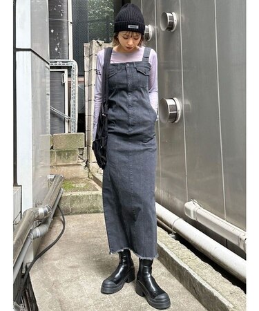 フィットデニムワンピース