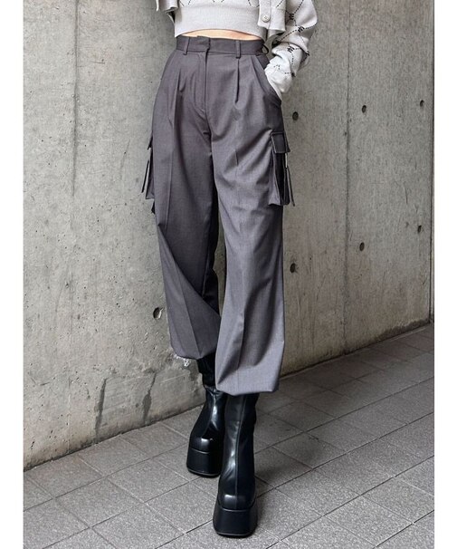 ツータックワイドカーゴパンツ