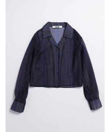 【VEQUM】SHEER COMPACT SHIRT