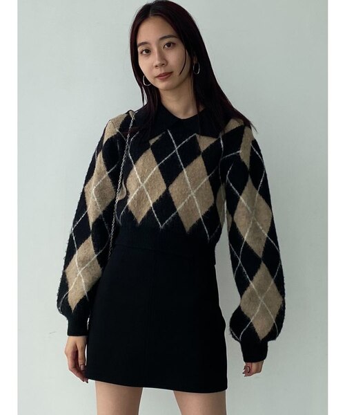 エスカーダ スポーツ ジュエリー柄 コットン ニット ブルゾン ゴルフ　叶姉妹 1640100005874_0101.jpg