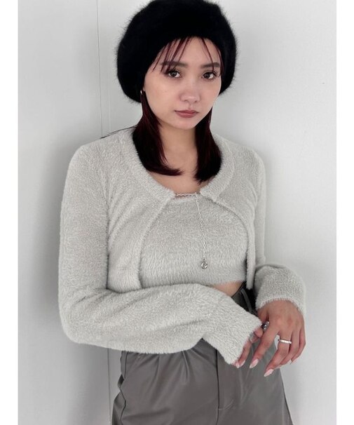 シャギーコンパクトツインセット