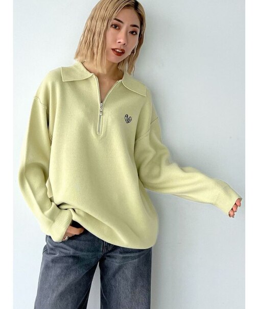 ハーフジップオーバーミニワンピース